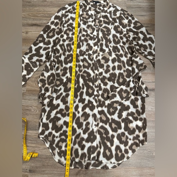 J.Crew Tie-front Silk Shirtdress In Dusty Leopard Size 14-16 - Picture 9 of 12